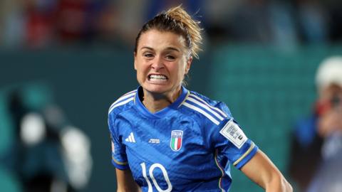 Cristiana Girelli celebrates