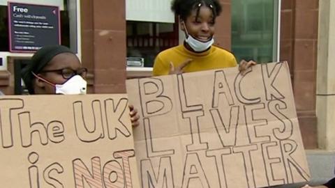 Protesters in Wolverhampton