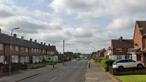 General street view of Tithe Barn Road