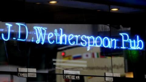 JD Wetherspoon pub sign