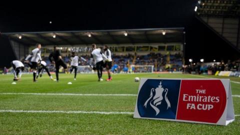 A general view of the Oxford v Newcastle FA Cup tie