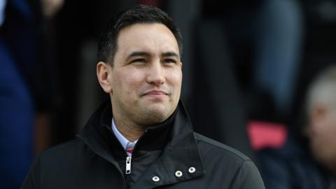 Lincoln City's chief executive officer Liam Scully during the Sky Bet League One between Lincoln City and Peterborough United at LNER Stadium on March 18, 2023 in Lincoln, United Kingdom.