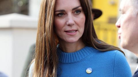 Duchess of Cambridge with Ukraine badge