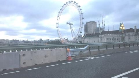 Bollards on Westminster Bridge