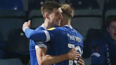 Rochdale celebrate second goal