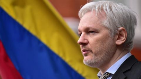 File photo dated 5 February 2016 of Julian Assange, as Sweden's Court of Appeal has refused a bid by the WikiLeaks founder to have his case "set aside", saying no new information has emerged.