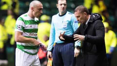 Celtic captain Scott Brown and manager Brendan Rodgers