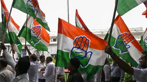 Congress party flags