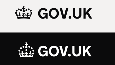 Old and new GOV.UK logos side-by-side