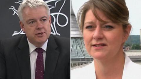 Carwyn Jones and Leanne Wood