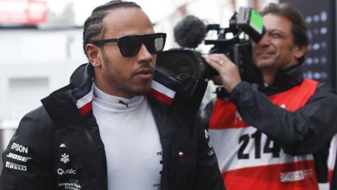 Lewis Hamilton during pre-season testing in Barcelona