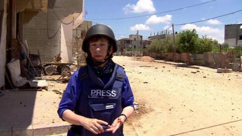 Lyse Doucet reporting from Gaza in 2014