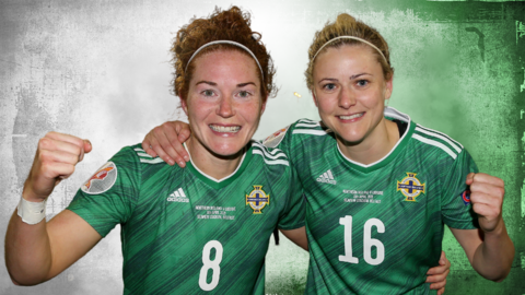 Northern Ireland captain Marissa Callaghan and midfielder Nadene Caldwell