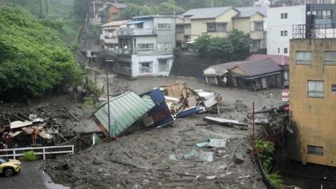 Mudslide in Atami, Japan