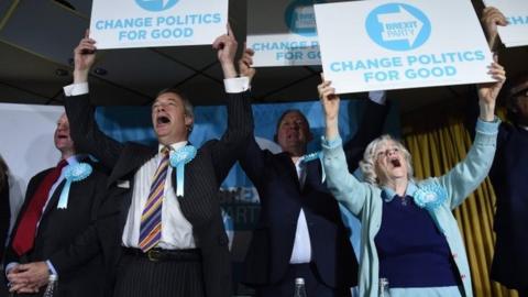 Nigel Farage and Anne Widdecombe