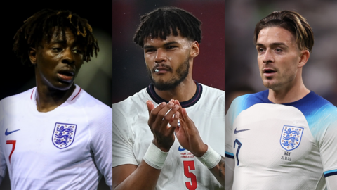 Eberechi Eze, Tyrone Mings and Jack Grealish