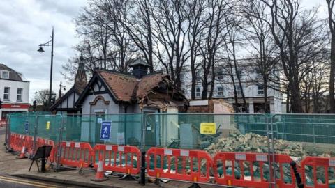 Toilet block in March