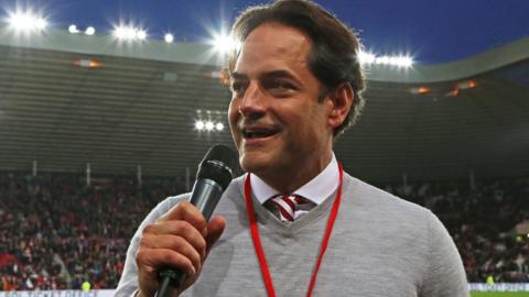 Charlie Methven addresses fans at Sunderland