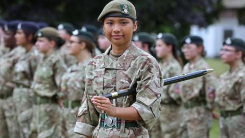 Ashanti Mai Holden with Army cadets