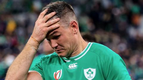 Johnny Sexton dejected at full-time