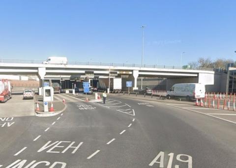 Northbound entrance of Tyne Tunnel