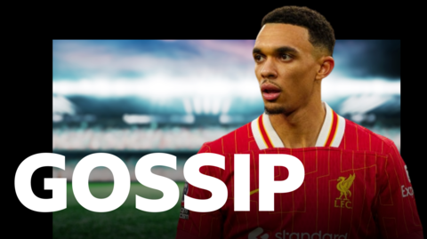 Trent Alexander-Arnold with the BBC Sport gossip graphic