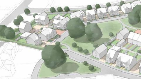 An artists drawing of what the new homes could look like in Devizes