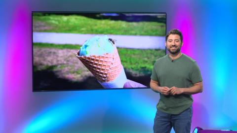 Ricky on the Newsround set
