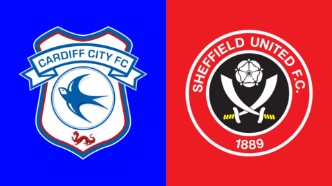 The Cardiff City and Sheffield United club crests side by side