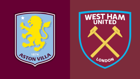 Aston Villa and West Ham United club badges