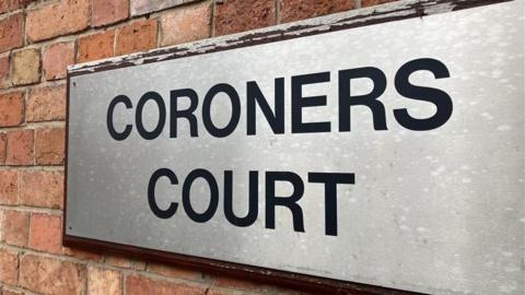 A sign for Derby Coroners' Court 