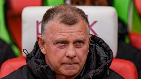 Mark Robins watches on during Stoke's disappointing draw at home to Blackburn.