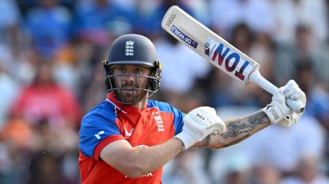 England opener Phil Salt plays a shot