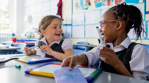 School pupils at desk