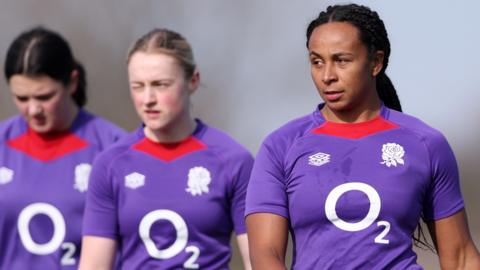 Jade Shekells pictured during an England training session