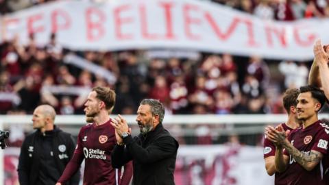 Hearts celebrate at full time