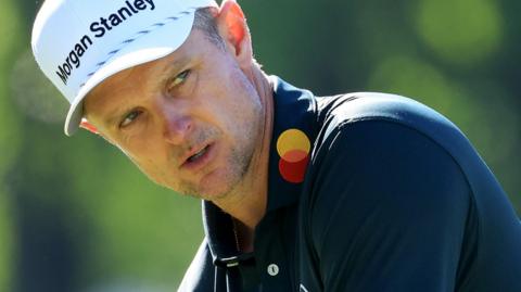 Justin Rose in third round action at US PGA Championship