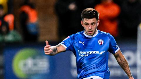 Adam Lewis in action for Chesterfield last season