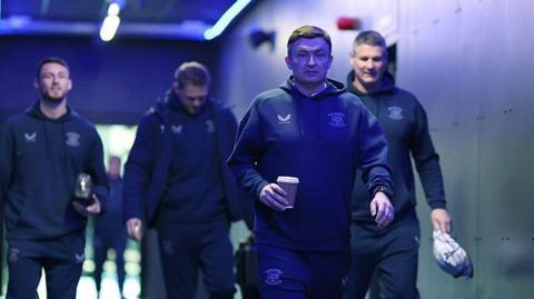 Preston manager Paul Heckingbottom arriving at the stadium