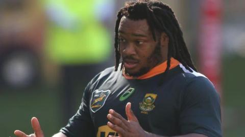 Joseph Dweba of South Africa 'A' during the match between South Africa A and Vodacom Bulls at Cape Town Stadium 