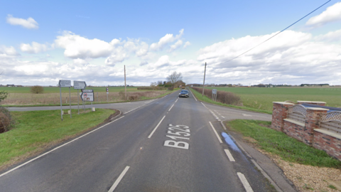 Junction of B1525 and Towngate East near Market Deeping