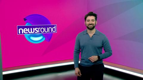 Ricky on the Newsround set