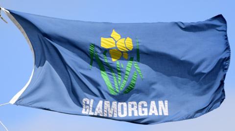 Glamorgan flag in the breeze
