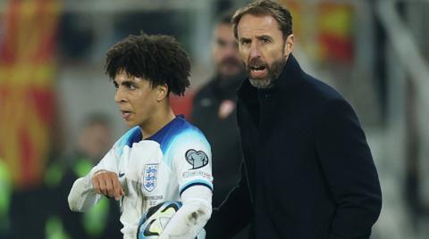 England defender Rico Lewis and manager Gareth Southgate