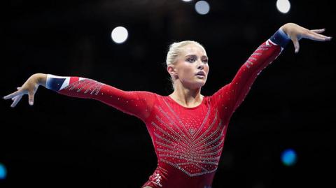 GB's Ruby Evans is in the floor final at the World Artistic Gymnastics Championships