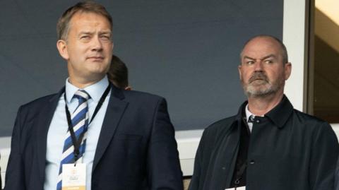 SFA chief executive Ian Maxwell and head coach Steve Clarke