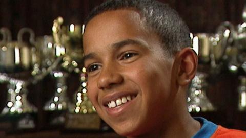 Lewis Hamilton, age 12.