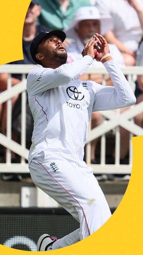 England's Emilio Gay catching ball