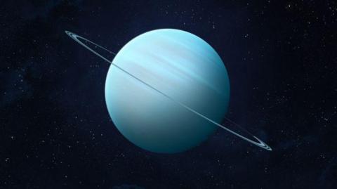 Computer illustration of the planet Uranus.
