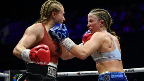 Francesca Hennessy lands a left hook